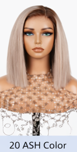 Ash Blonde Balayage Wig 24' Human Hair Body Wave Wear and Go Glueless Blonde Prebleached