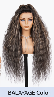Ash Blonde Balayage Wig 24' Human Hair Body Wave Wear and Go Glueless Blonde Prebleached