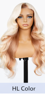 Princess Pink Brazilian Hair 24'  Glueless Body Wave Human Hair Pre-cut Lace Front Wigs
