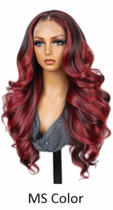 Brown Highlight 24' Transparent Luxurious Glueless HD Lace Frontal Body Wave Wig Salon-Quality Lace Closure Human Hair